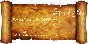 Szkalka Ádám névjegykártya